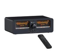 Fosi Audio LC30 Nero Dual VU Meter Audio Visualizer, Commutatore 2 Ingressi 2 Uscite Vintage per Amplificatori Stereo ad Alta Potenza, Componente per Home Theater, ConTelecomando