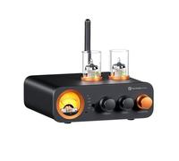 Fosi Audio MC331 Amplificatore HiFi a Valvole con DAC, Preamplificatore Vintage VU Meter con Bluetooth e USB/OPT/COAX/RCA, Amplificatore Audio Stereo 2 Canali per Diffusori da Scaffale, Home Theater