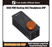 Fosi Audio SK02 USB DAC Amplificatore per cuffie Amp Decodificatore audio Supporto DSD 256 PCM per cuffie bilanciate da 3,5 mm e 4,4 mm
