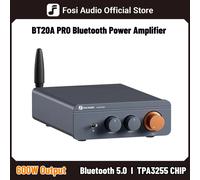 Fosi Audio TPA3255 Amplificatore di potenza audio Bluetooth 300W x2 Mini HiFi Stereo con regolazione Bassi e Alti per Home Theater