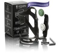 FOSIEN Silent Track Cage - AirTag portabicchieri da bicicletta con integrazione silenziosa. Portabottiglie per estrazione laterale/bicicletta (viti antifurto nere)