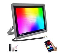 Fosingut Faretto LED RGB Esterno 50W,Smart Faretti RGBCW Faro LED Cambia Colore/Controllo APP/Dimmerabile/Timer/Sinc Music/IP66 Impermeabile Proiettore Lampada Esterno Per Natale,Halloween,Disco,Festa