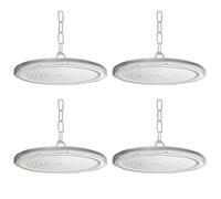 Fosingut Faretto LED UFO 100W,10000LM Faretti LED Soffitto Lampadario Bianco Freddo 6500K,IP65 Impermeabile UFO Lampada Officina,Industriale Plafoniera High Bay per Garage,Magazzini,Fabbrica,Gym-4pcs