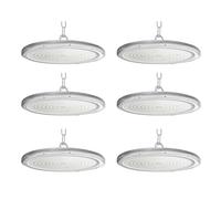 Fosingut Faretto LED UFO 100W,10000LM Faretti LED Soffitto Lampadario Bianco Freddo 6500K,IP65 Impermeabile UFO Lampada Officina,Industriale Plafoniera High Bay per Garage,Magazzini,Fabbrica,Gym-6pcs