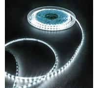 Fosingut Striscia LED Bianco Freddo 10 Metri,12V Strisce LED da Interno SMD 3528,120LEDs/m 5mm Alta Luminosità Nastro Luce Adesiva per Plafoniera,Sottopensile Cucina,Camera,Scale,Armadio,Casa DIY Deco