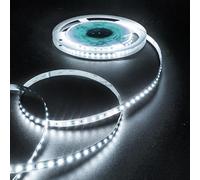 Fosingut Striscia LED Bianco Freddo 10 Metri,12V Strisce LED da Interno SMD 3528,120LEDs/m 8mm Alta Luminosità Nastro Luce Adesiva per Plafoniera,Sottopensile Cucina,Camera,Scale,Armadio,Casa DIY Deco