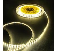 Fosingut Striscia LED Bianco Neutro 10 Metri,12V Strisce LED da Interno SMD 3528,120LEDs/m 5mm Alta Luminosità Nastro Luce Adesiva per Plafoniera,Sottopensile Cucina,Camera,Scale,Armadio,Casa DIY Deco