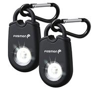 Fosmon - 2 Allarmi Personale Tascabile Anti-Aggressione - Sirena da 130dB Adibile fino a 180m - con Luce Lampeggiante - Allarme con Moschettone per Donna e Uomo