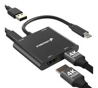 Fosmon Adattatore USB C a Dual HDMI Splitter 4 in 1 Display Esteso Hub