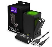 Fosmon - Caricatore Doppio per Controller Xbox, Fornito con 2 Batterie da 2200mAh - Stazione di Ricarica Rapida da 5280mWh - Controller Xbox Serie X/S, Xbox One/One X/One S Elite