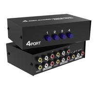 Fosmon Splitter RCA a 4 Vie e Commutatore AV per Home Theater