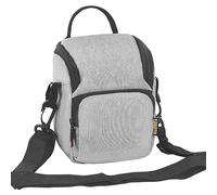 FOSOTO Compact Shoulder Bag for Canon PowerShot SX620 SX730 SX540 G7X Camera, Panasonic TZ90 TZ70 TZ80, Gray, Compact