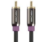 FosPower - 1.8M Cavo RCA Audio - Cavo maschio-maschio - Cavo schermato Doppio 24K Dorato Placcato - Aux, Subwoofer, Altoparlante