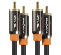 FosPower Cavo RCA Audio Coassiale, Connettori Placcati Oro 24K, Jack Maschio/Maschio, S/PDIF Digitale, per Home Theater, HDTV, Subwoofer, Sistemi Hi-Fi, 1.8m 2 Pezzi