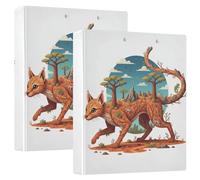Fossa Madagascar Dry Safari Collage Notebook Raccoglitori con Tasche Interne 1 Confezione da 3,8 cm Raccoglitori Assortiti Ufficio Documenti 200 Fogli