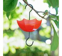 Fossato per formiche per mangiatoie per colibrì, protezione per formiche ombrello rosso con grande capacità, protezione per formiche colibrì, protezione per formiche da appendere, in plastica, per