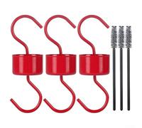 Fossato per formiche rosso in acciaio inossidabile per mangiatoie per colibrì, protezione da appendere con 3 ganci e spazzole, per una trappola in linea facile da usare per l'alimentazione degli