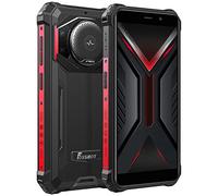 FOSSiBOT 10600mAh Batteria Rugged Smartphone F101, 3.5W Altoparlante, 24MP Fotocamera, IP68 Impermeabile Cellulare, Quad Core 4GB 64GB, Android 12, 5.45 '' HD+, Dual SIM, Impronta Digitale, GPS Rosso