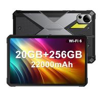 FOSSiBOT DT2 2025 Tablet Rugged 10.4 pollici 22000mAh 66W, 20GB+256GB/2TB, Helio G99 Octa-Core2.2Ghz Tablet Robusto, 10.4'' FHD 2K IPS, 64MP+32MP, 4G Dual SIM/IP68/IP69K/WiFi6/GPS/OTG. (Grigio)