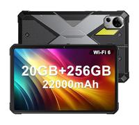 FOSSiBOT DT2 tablet Android robusti, caricabatterie da 22000 mAh 66 W, 20 GB+256 GB, display 2K da 10,4 pollici, fotocamera da 64 MP+32 MP, impermeabile IP68/IP69K, doppia SIM 4G, supporto Wifi 6