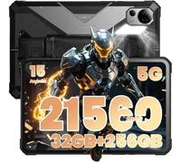 FOSSiBOT DT3 Rugged Tablet, Batteria 21560 mAh, 32GB+256GB/2TB, Tablet Android 15, Ricarica Rapida 66W, Display 10.4" 2K IPS, Wi-Fi 6, IP68/IP69K, 64MP+32MP, Face ID/OTG/GPS (Neros)
