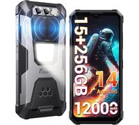 FOSSiBOT F106 Pro Rugged Smartphone Android 14 (2024),12000mAh(30W) Cellulare Antiurto,48MP+20MP Visione Notturna,6.58''FHD+,15GB RAM+256GB ROM,Lampada 512LM Altoparlante da 110db,IP68/4G Dual SIM/NFC