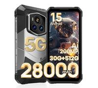 FOSSiBOT F107 Pro Rugged Smartphone 5G Andriod 15, 30GB+512GB, 28000mAh Batteria 66W Telefono Indistruttibile, 200MP+32MP, 6,95" FHD+120 Hz, Dimensity 7300, OTG/NFC/WIFI 6/IP68/OTG/Face ID