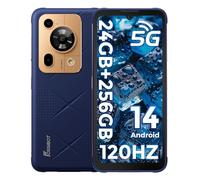 FOSSiBOT F112 Pro 5G Rugged Phone Smartphone all'aperto 6.88HD+ 120Hz Android 14 OS 24GB+256GB+1TB 7150mAh+18W 50MP+16MP Doppia slot SIM, Face ID, OTG, GPS, NFC,IP68/69K,Blue