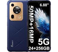 FOSSiBOT F112 Pro 5G Rugged Smartphone Android 14, 24GB+256GB/1TB Telefono Indistruttibile, Schermo 6.88 pollici 120Hz, 6nm Dimensity 6300+, 50 MP AI Camera, 7150mAh, Dual SIM/NFC/IP68/IP69K. (Nero)