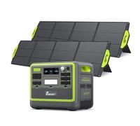 FOSSiBOT F2400 Centrale Elettrica Portatile, 2 pannelli solari da 200 W, LiFePO4 da 2048 Wh, Uscita CA da 2400 W, Generatore Solare per Casa, Campeggio e Emergenza