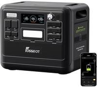 FOSSIBOT F2400 Centrale Elettrica Portatile con Batteria LFP da 2048Wh, CA 2400W Power station, Generatore Solare Controllo tramite app cellulare, adatta per Camper e Viaggi All'aperto
