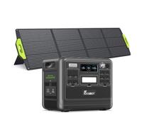 FOSSiBOT F2400 Generatore Solare, 2048 Wh LiFePO4 con Pannello Solare da 200 W, Interfaccia AC, DC, USB-A/C, Centrale Elettrica Portatile per Campeggio, Caravan
