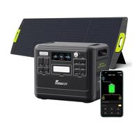 FOSSiBOT F2400 - Generatore solare con pannello solare da 200 W, 2400 W, batteria portatile 2048 Wh, LiFePO4 con uscita 3AC (4800 W picco), 13 prese di corrente per esterni, campeggio in camper Backup
