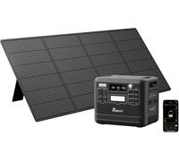 FOSSIBOT Generatore Solare F2400, Pezzo con Pannello Solare da 200W, LiFePO4 da 2048 Wh, Uscita AC da 2400W, Centrale Elettrica Portatile Adatta per Case, Campeggio e Situazioni di Emergenza