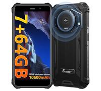 FOSSiBOT Rugged Smartphone F101P (5,45 Pollici), 7GB+64GB/1 TB, 10600mAh, 123dB Altoparlante Telefono Indistruttibile (Nero)