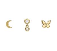 Fossil All Stacked Up Orecchini Bottone Placcati Oro Ja7278Set - Orecchini