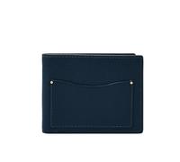 Fossil Anderson Ml4579406 - Portafoglio da uomo in pelle Bifold, 11,4 cm L x 1,9 cm L x 8,9 cm H, blu navy, 10.2 cm L x 0.6 cm W x 7 cm H