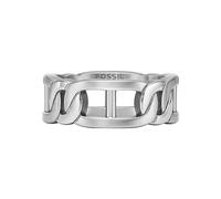 Fossil Anelli a catena da uomo in acciaio inossidabile, Argento spazzolato, 10