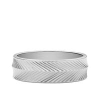Fossil Anelli a fascia da donna in acciaio inossidabile, Argento metallizzato, 6