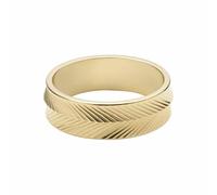 FOSSIL Anelli a fascia da donna in acciaio inossidabile, Oro del raccolto, 7