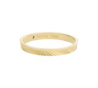 FOSSIL Anelli a fascia da donna in acciaio inossidabile, Oro senape, 4