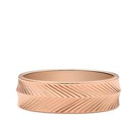 Fossil Anelli a fascia da donna in acciaio inossidabile, Rosa Rame, 5