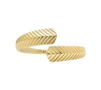Fossil Anello da donna Harlow Linear Texture in acciaio inossidabile, JF04536710, Oro (Gold), 7