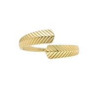 Fossil Anello da donna Harlow Linear Texture in acciaio inossidabile, JF04536710, Oro (Gold), 8