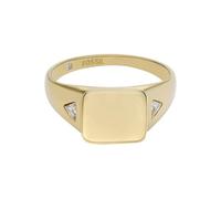 FOSSIL Anelli con sigillo da donna in acciaio inossidabile, Oro al miele, 4