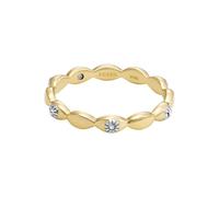 Fossil Anelli eternità da donna in acciaio inossidabile Sutton Gold in acciaio inox JF047967105, 49, senza gemme, 49, Acciaio inossidabile, Nessuna pietra preziosa