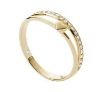 Fossil Anello Da Donna Vintage Iconic, Altezza: 4,3 mm Anello In Acciaio Inossidabile Dorato, JF03750710