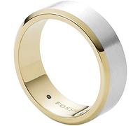 Fossil Anello Da Uomo, Larghezza: 7,3 mm Anello In Acciaio Inossidabile Argento, JF03726998