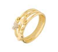 Fossil Sutton JA73047108 - Anello da donna in ottone dorato