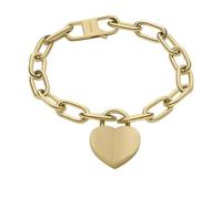 Fossil Bracciale a catena da donna in acciaio inossidabile con chiusura a moschettone